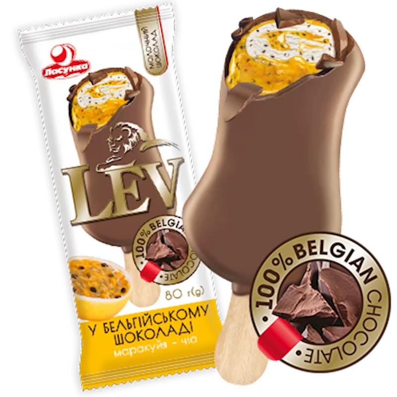 "LEV" PASSION FRUIT/CHIA SEEDS IN MILK CHOCOLATE 80G