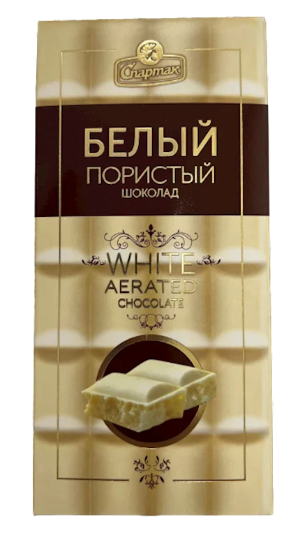 SPARTAK WHITE AERATED CHOCOLATE 70GR