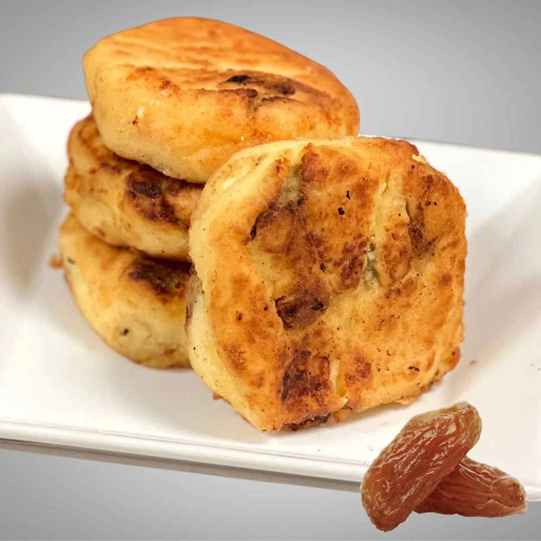 RAISINS COTTAGE CHEESE PANCAKES