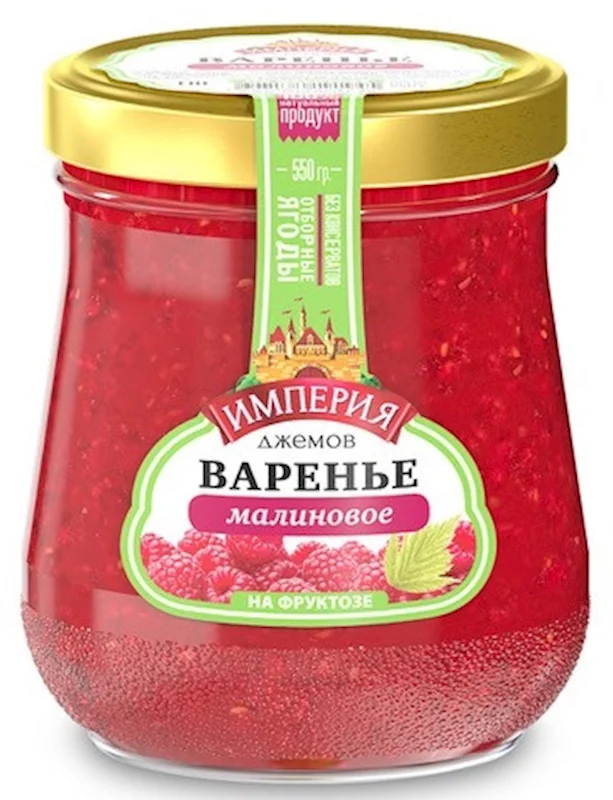 IMPERIYA DJEMOV RASPBERRY PRESERVE SUGAR FREE 550G