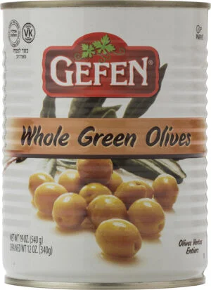 GEFEN WHOLE GREEN OLIVES 540G EO