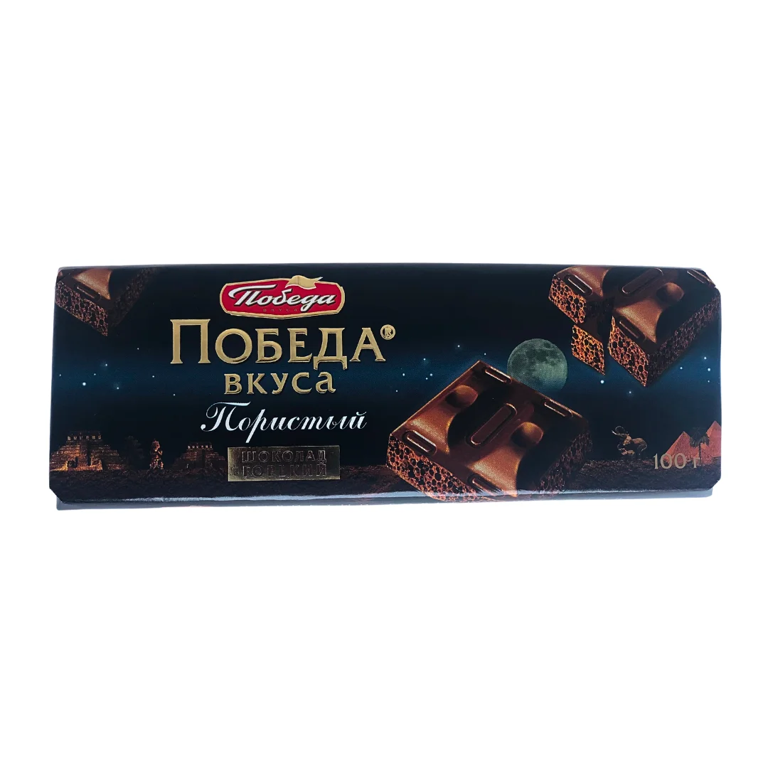 "POBEDA" CHOCOLATE PORISTY BITTER 100G