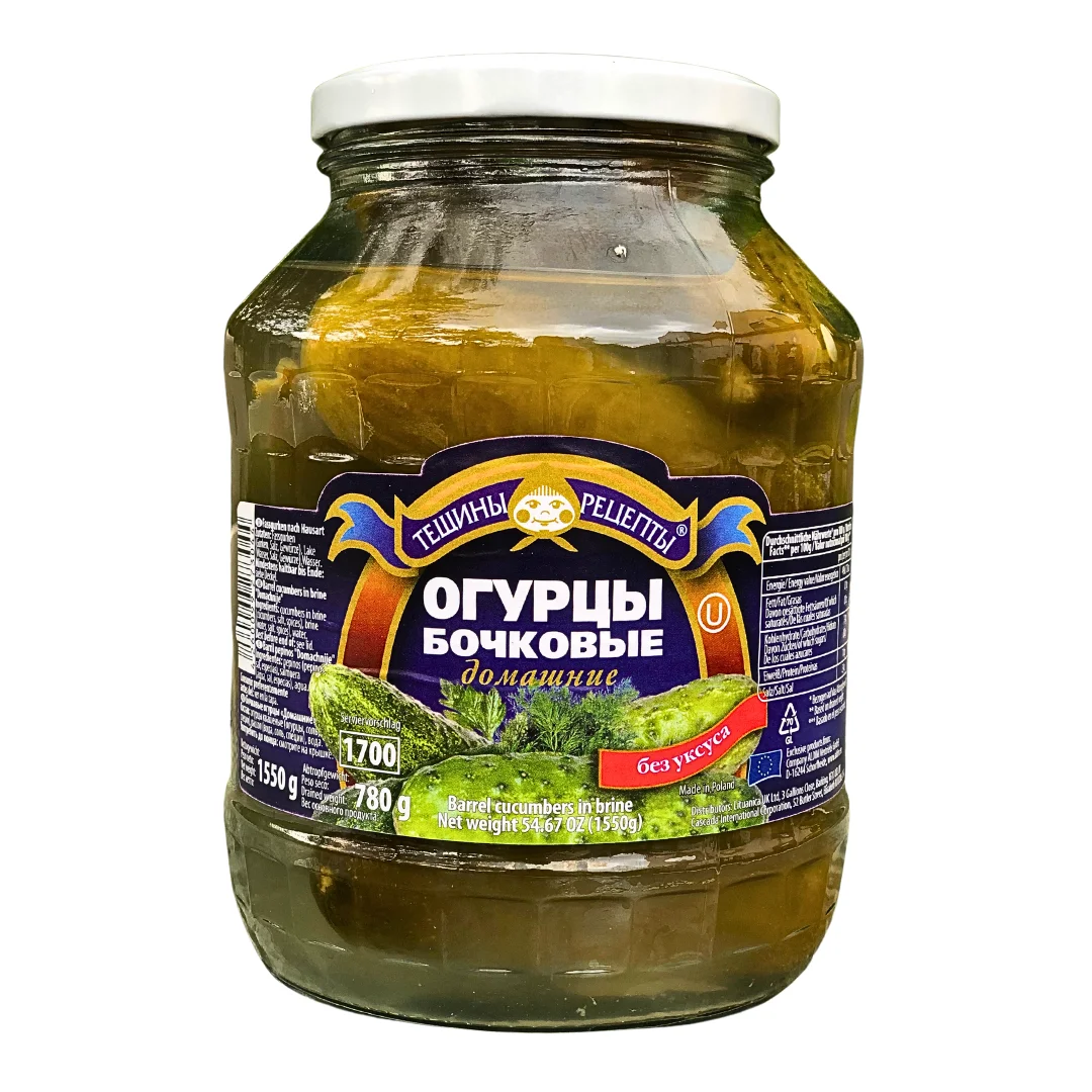 CUCUMBERS IN BRINE 1700G TESHINY RETSEPTY
