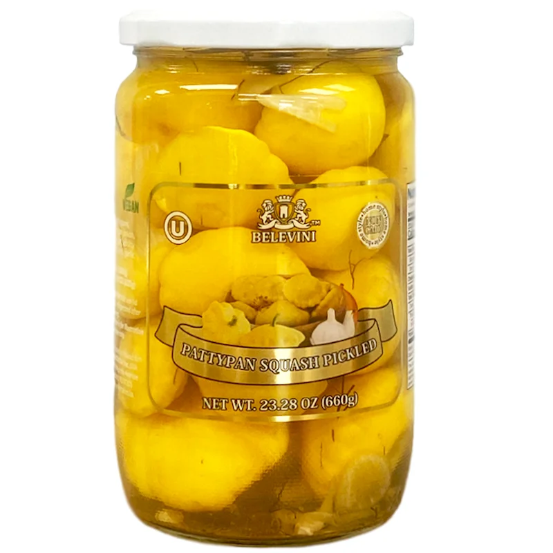 PATTYPAN SQUASH PICKLED 660G BELEVINI
