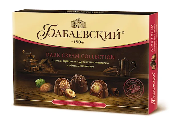 BABAEVSKY DARK CREAM COLLECTION W WHOLE HAZELNUT & ALMOND 200G