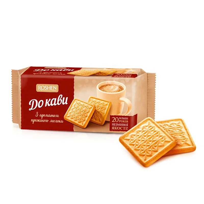 SUGAR COOKIES "FOR COFFEE" BAKED MILK FLAVOR 185GR ROSHEN