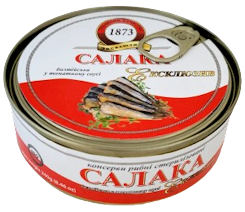 EXCLUSIVE BALTIC HERRING (SALAKA) IN TOMATOE SAUCE E/O 240G