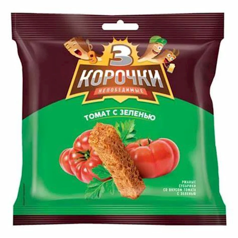 3 KOROCHKI SUHARY  100GR TOMATO/GREENS