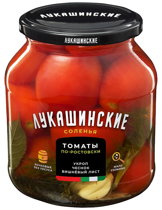 "LUKASHINSKIE" SEMI-SOUR TOMATOES ROSTOV STYLE 670 G