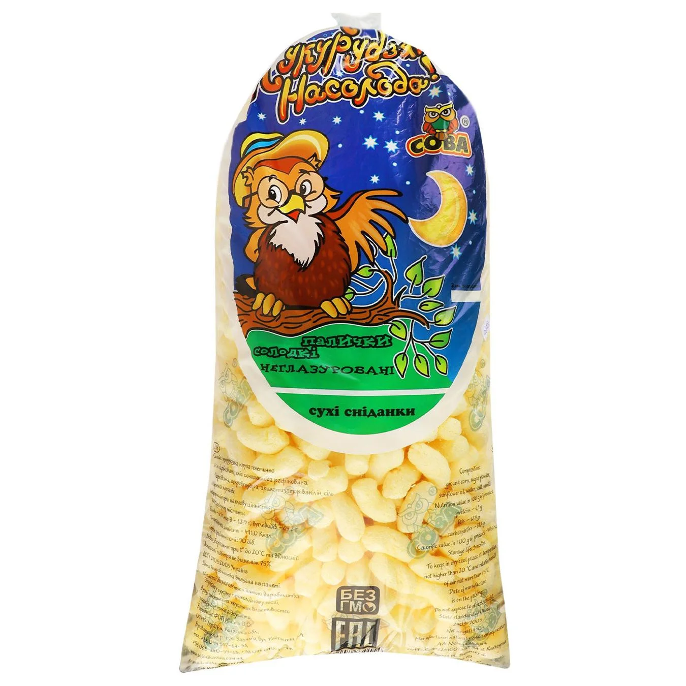 PUFFED CORN STICKS 450G SOVA