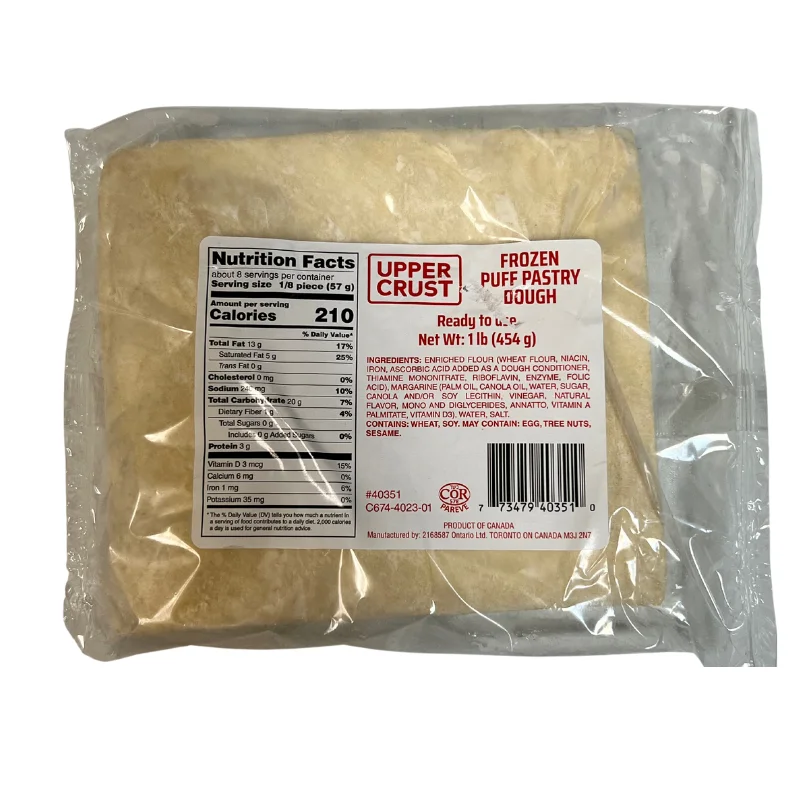 UPPER CRUST FROZEN PUFF PASTRY DOUGH 1LB
