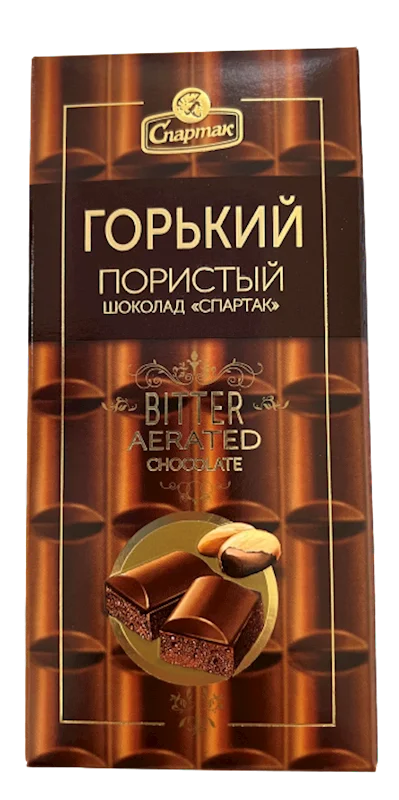 AERATED CHOCOLATE BAR BITTER 70G SPARTAK