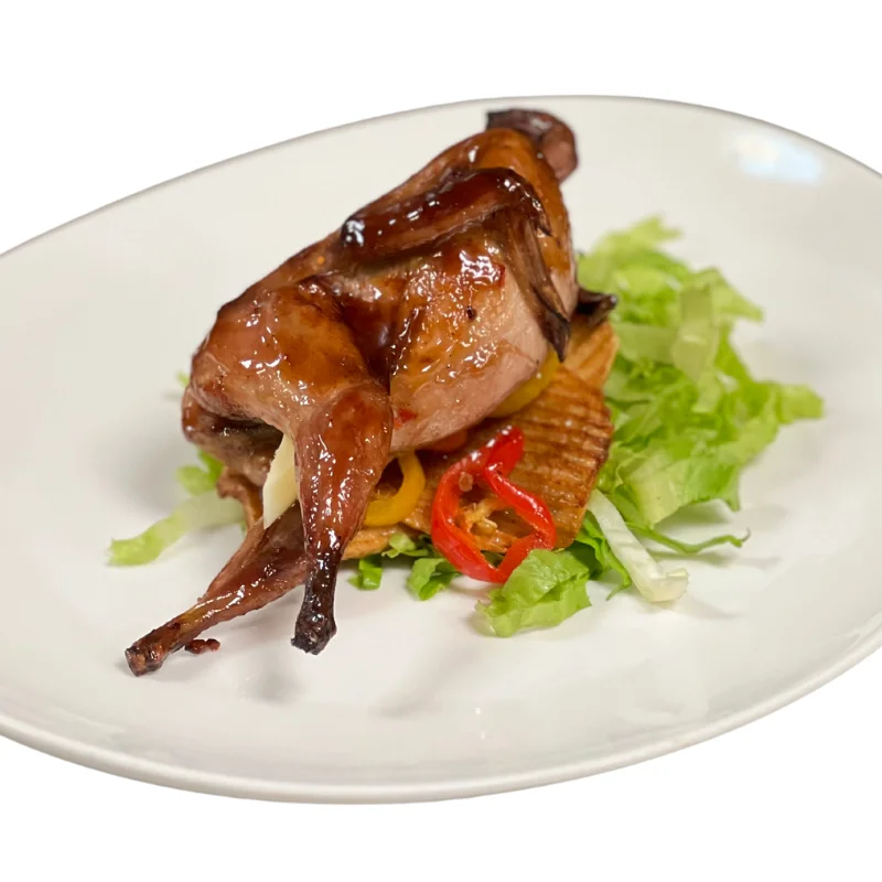 QUAILS STUFFED WITH CHEESE