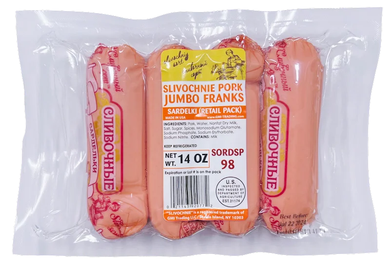 SLIVOCHNIE PORK JUMBO FRANKS 14OZ