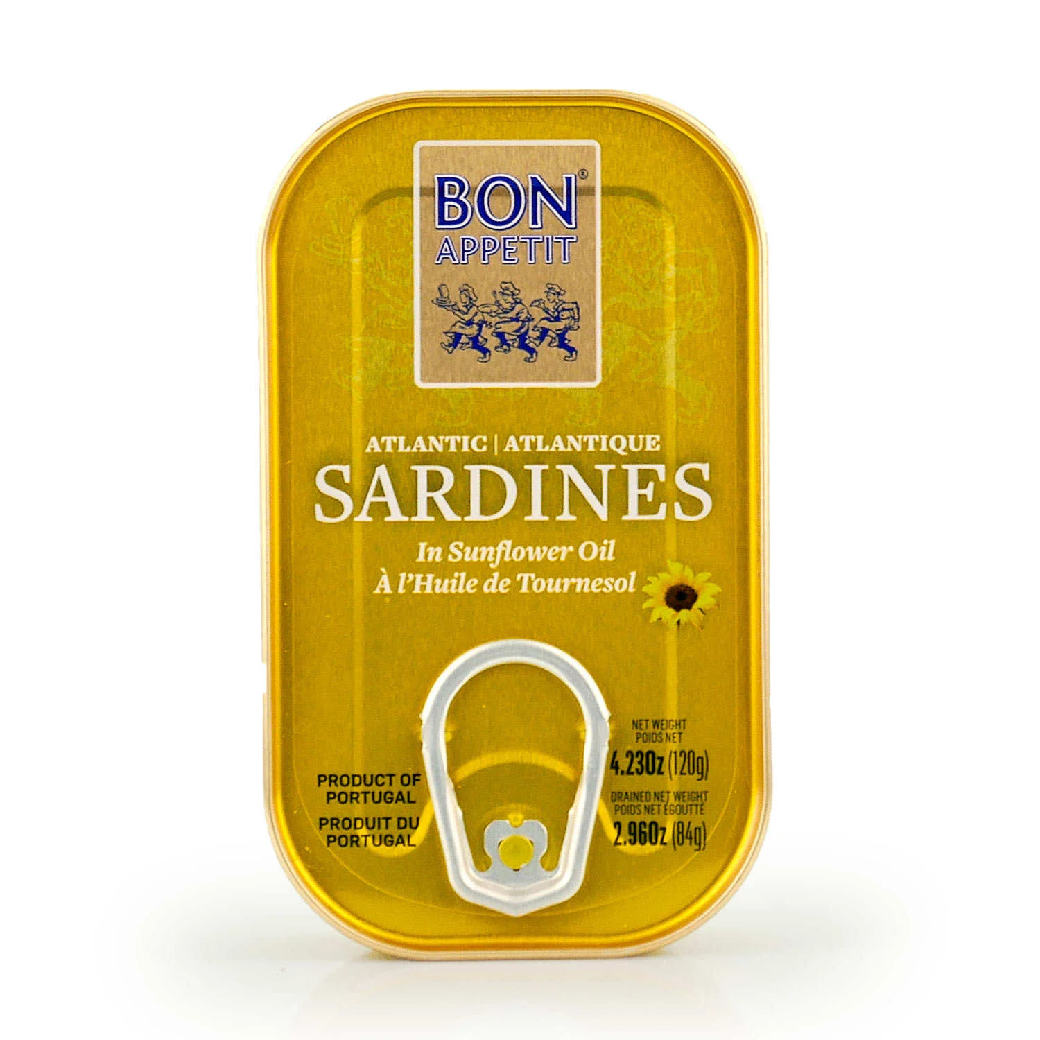 SARDINES IN SUNFLOWER OIL 120G BON APPETIT