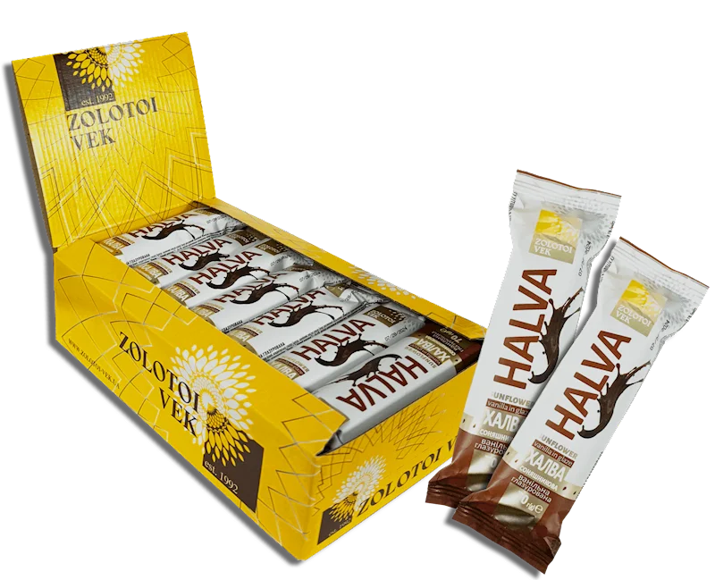 GLAZED SUNFLOWER HALVA VANILLA 60G ZOLOTOY VEK