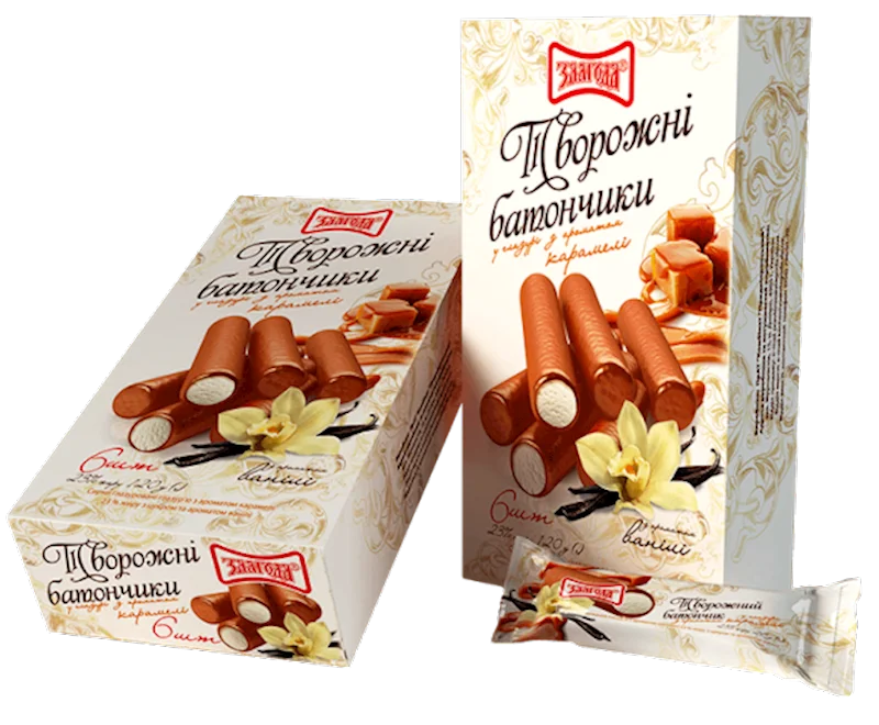 ZLAGODA GLAZED CHEESE BAR VANILLA-CARAMEL 120G