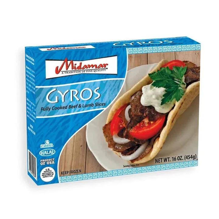 MIDAMAR GYROS BEEF&LAMB SLICES 454G (HALAL)