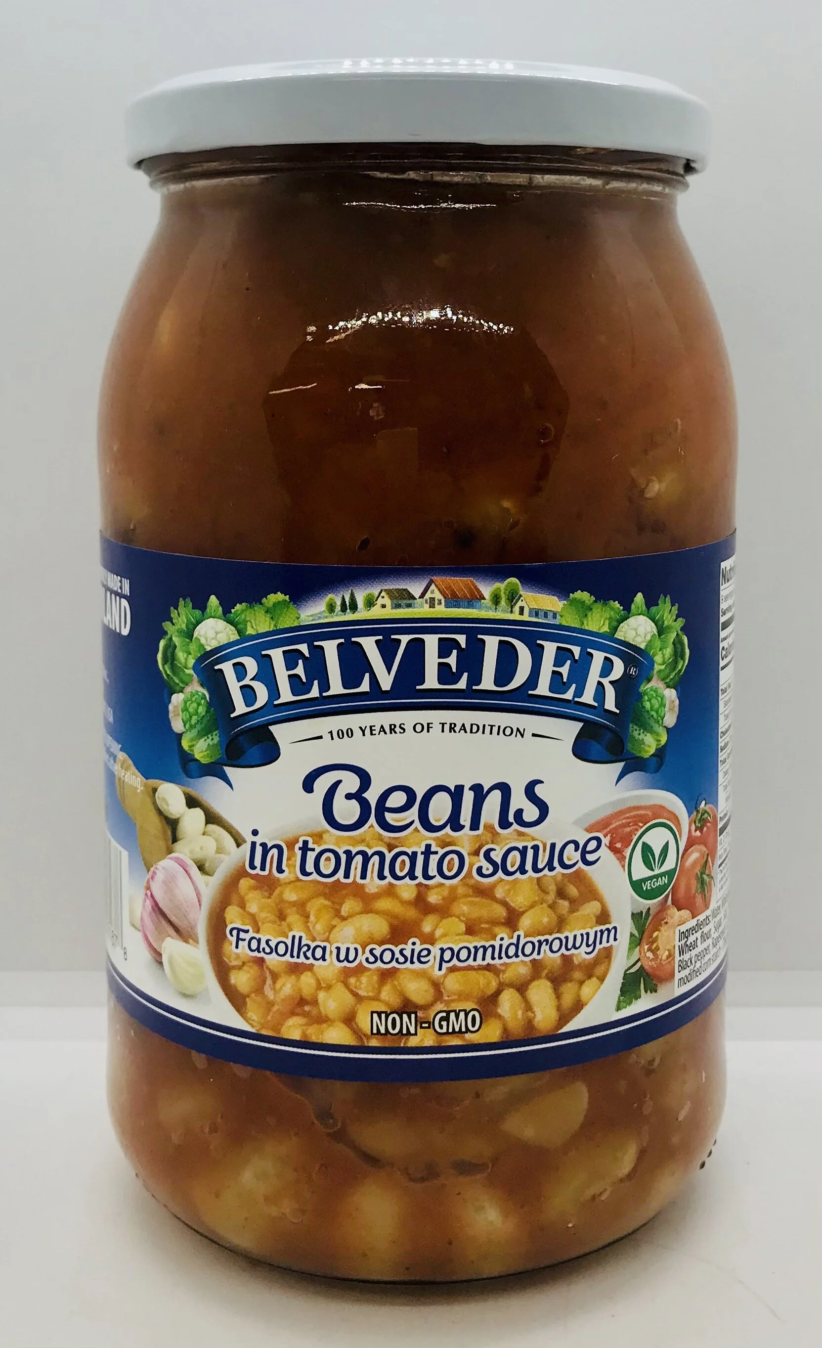 BEANS IN TOMATE SAUCE 900G BELVEDER