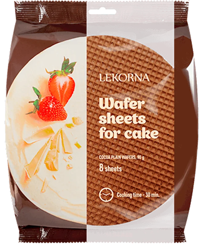 "LEKORNA" WAFERS COCOA ROUND 90G