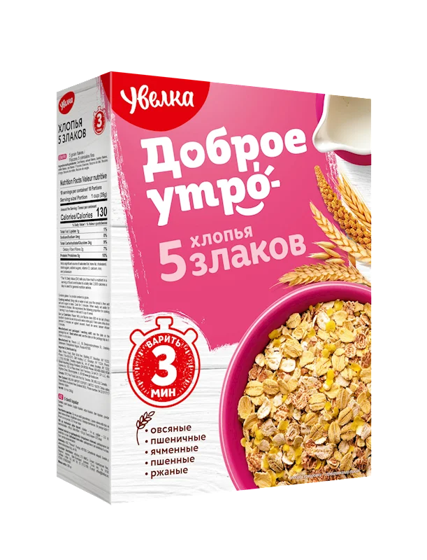 5 GRAINS FLAKES 350G UVELKA