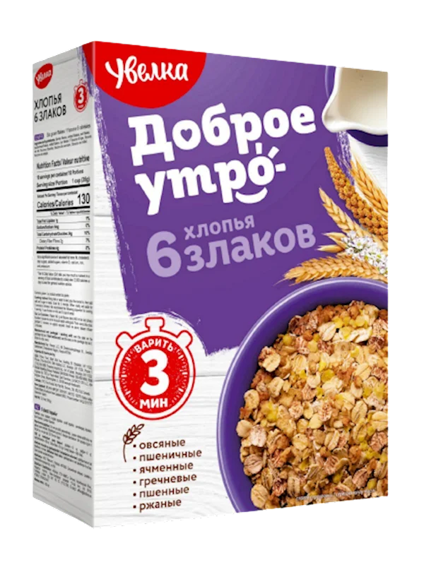 6 GRAINS FLAKES 350G UVELKA