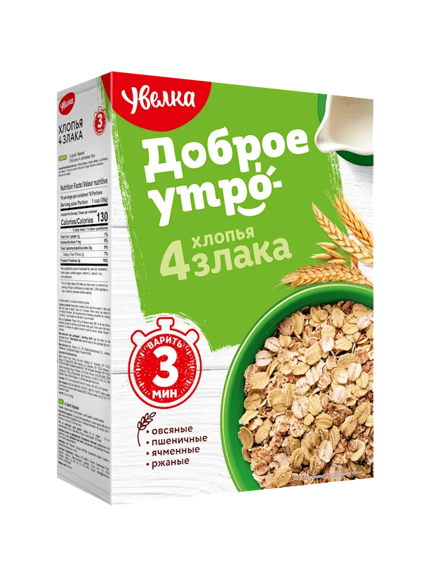 4 GRAINS FLAKES 350G UVELKA