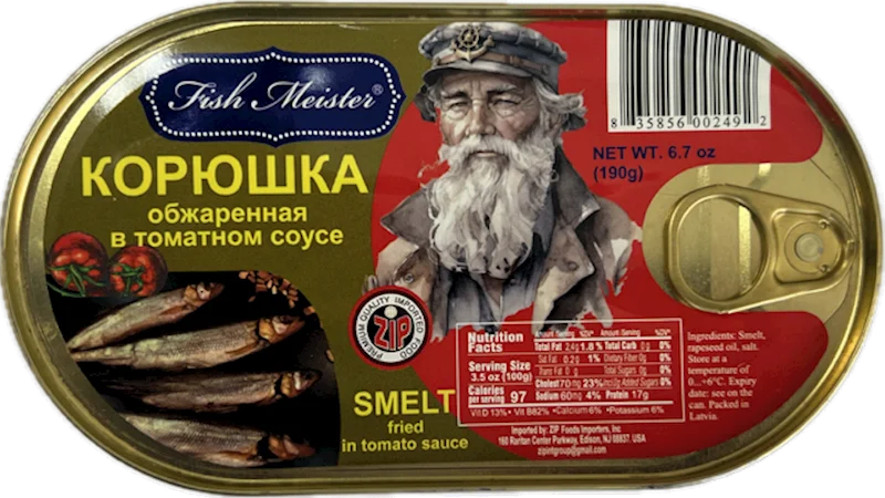 SMELT FRIED IN TOMATO SAUCE 190G FISH MEISTER