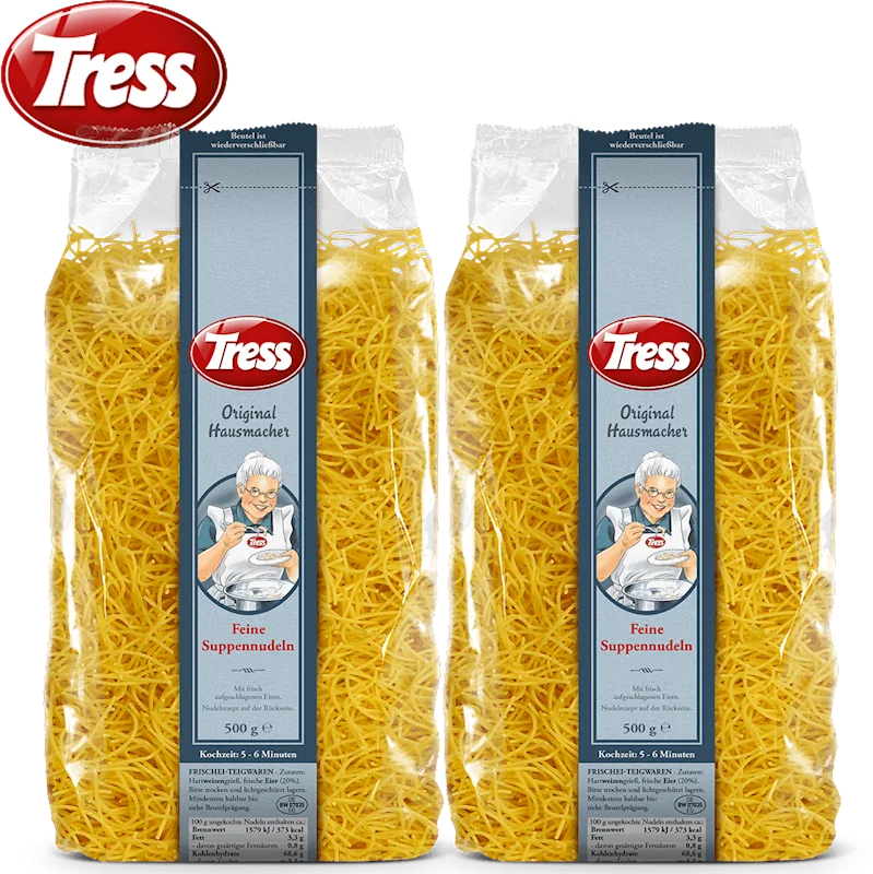 TRESS SUPPENNUDELN FEINE NOODLES 500G