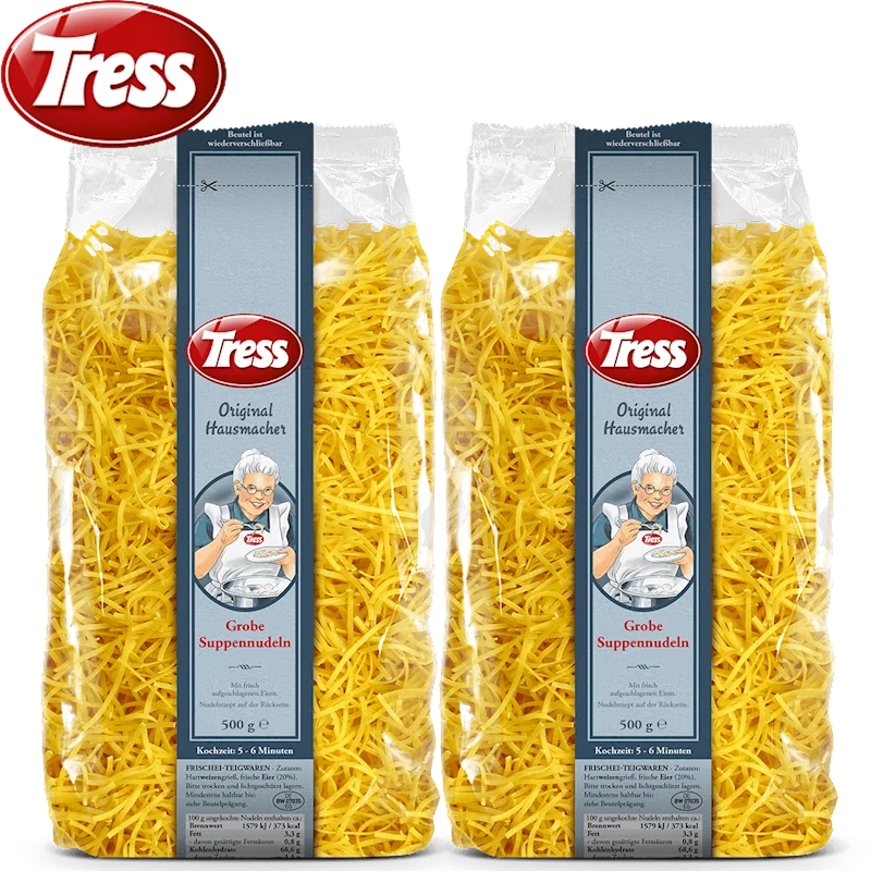 SUPPENNUDELN GROBE NOODLES 500G