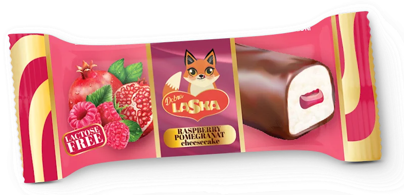 LACTOSE-FREE CHEESECAKE BAR POMEGRANATE-RASPBERRY 36G LASKA