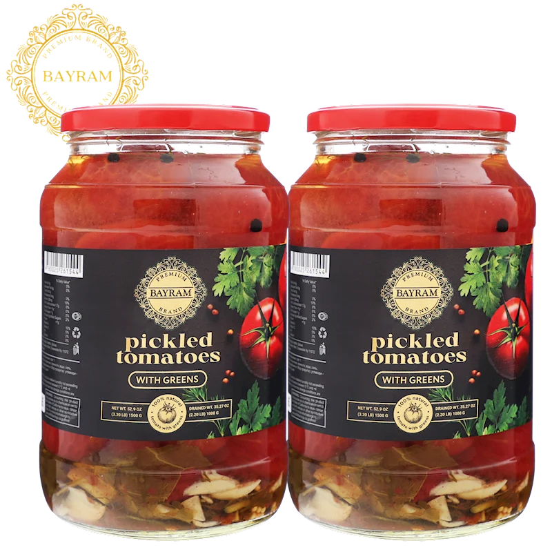 PEELED TOMATO W/GREENS 1000G BAYRAM