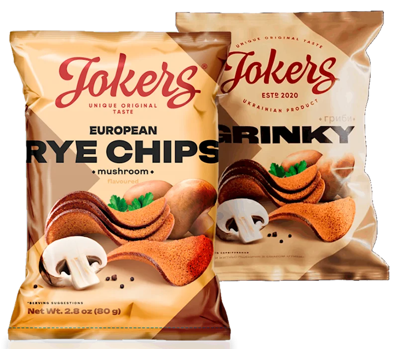 EUROPEAN RYE CHIPS MUSHROOM 80G JOKERS