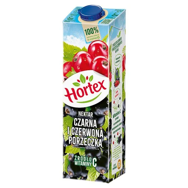 HORTEX BLACK/RED CURRANT JUICE 1 L