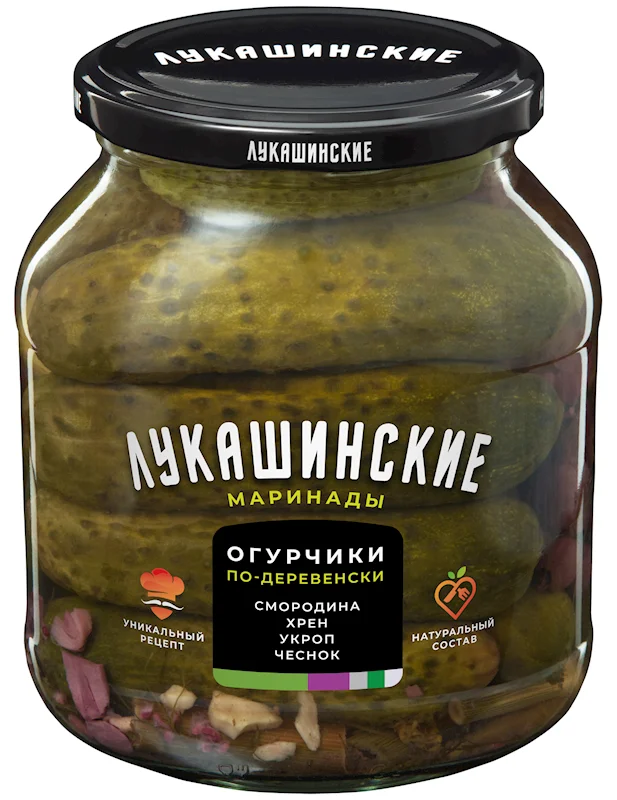 VILLAGE STYLE PICKLES W/HORSREDISH&BLCURRANT 670 LUKASHINSKIE G