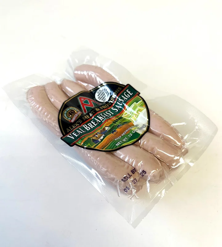 "ALEX'S MEAT" VEAL BREAKFAST SAUSAGE 12OZ