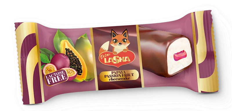 LASKA PAPAYA-PASSION FRUIT CHEESECAKE BAR 36G LACTOSE FREE
