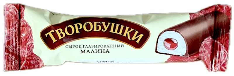 "TVOROBUSHKI" CURD CHEESE BAR RASPBERRY FILLING 40G