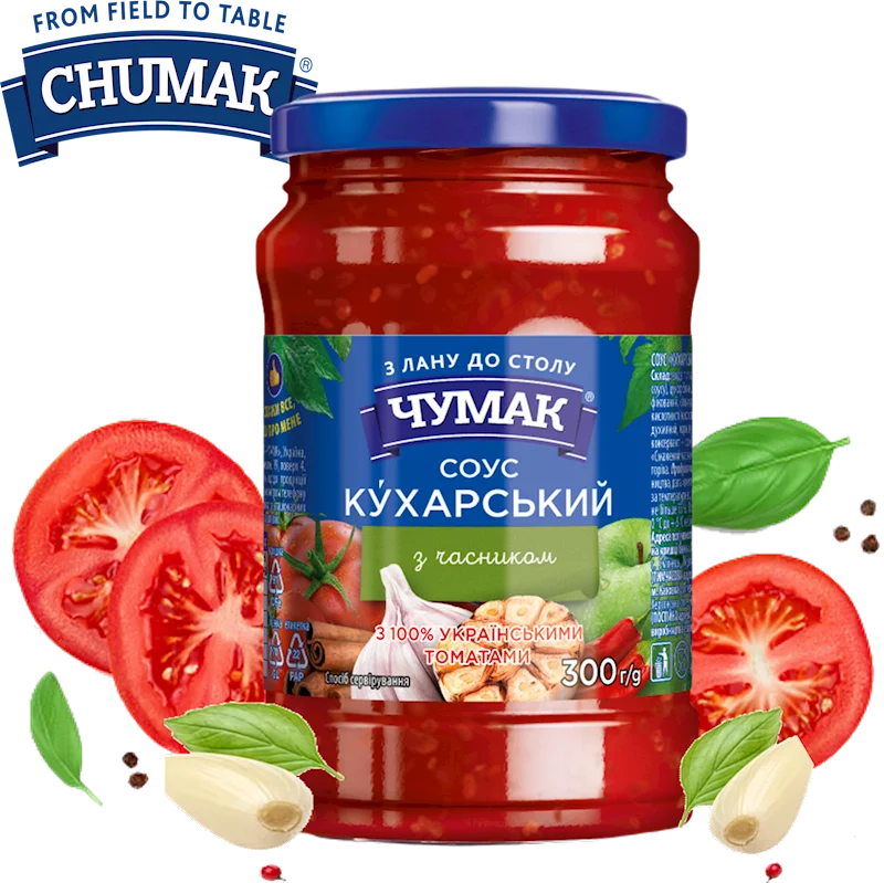 CHUMAK SAUCE KUHARSKY W/GARLIC 300 GR