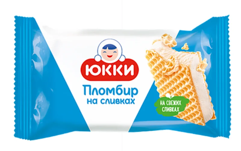 "YUKKI" PLOMBIR VANILLA FLAVOR ICE CREAM SANDWICH 80G