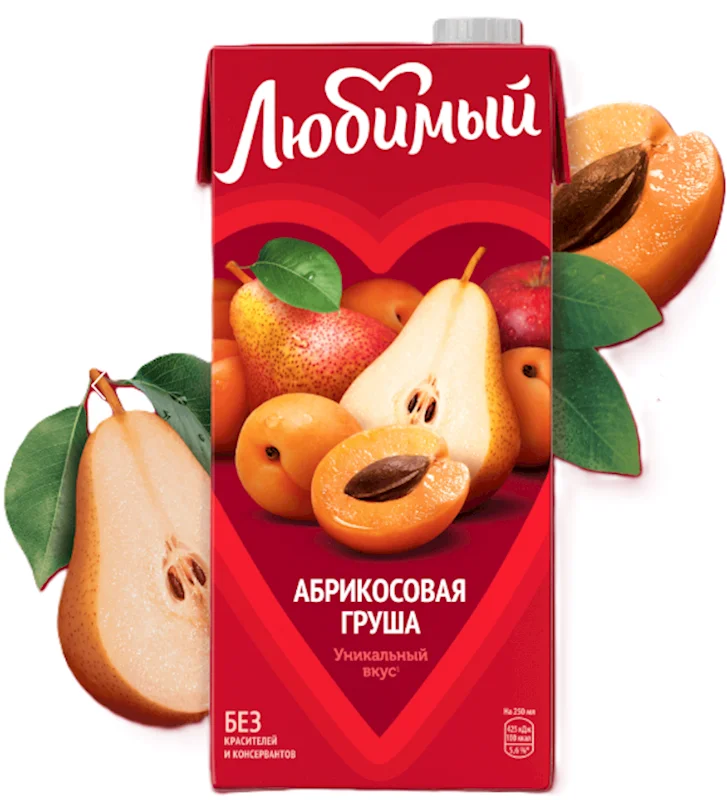 "LUBIMIY" JUICE "ABRIKOSOVAYA GRUSHA" 950ML