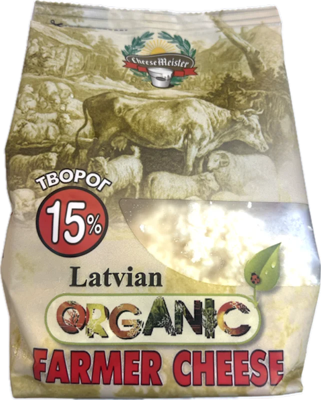 LATVIAN ORGANIC COTTAGE CHEESE 15% 400G CHEESE MEISTER