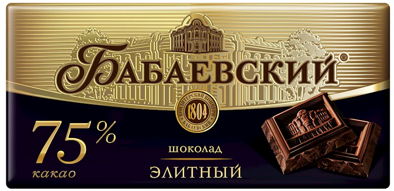 ELITE CHOCOLATE 75% COCOA 75G BABAYEVSKIY