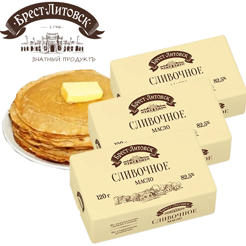 BREST-LITOVSK SWEET CREAM BUTTER 82.5% 120G