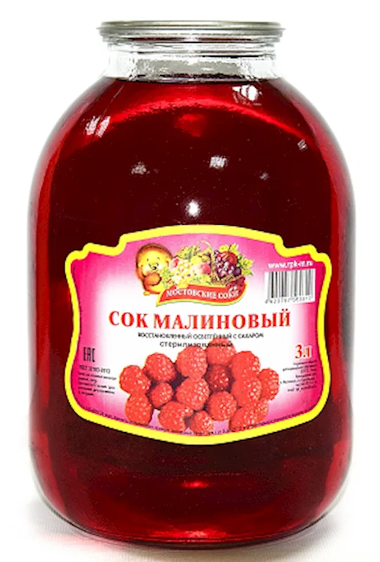 RASPBERRY JUICE 3L GLASS
