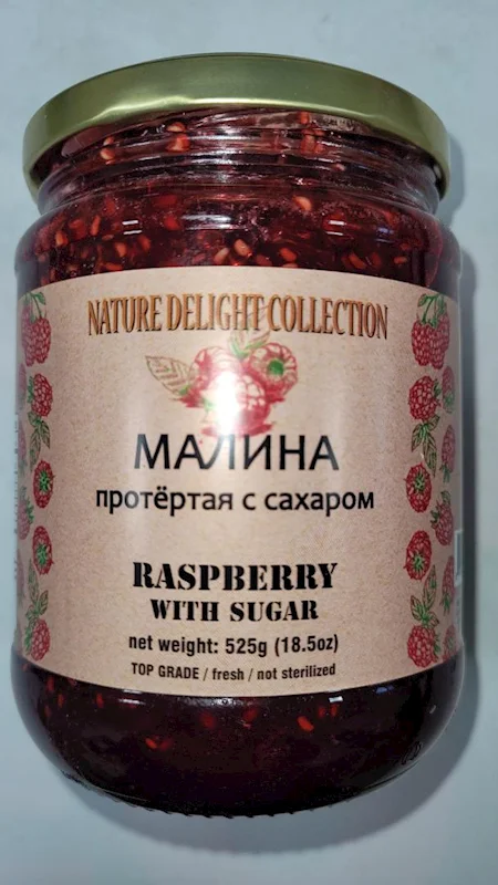 RASPBERRY WITH SUGAR 525G NATURE DELIGHT
