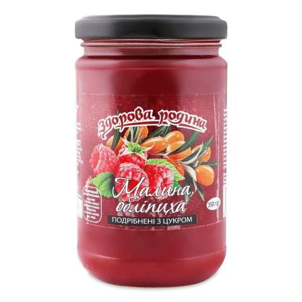 "ZDOROVA RODINA" RASPBERRY SEABUCKTHORN WITH SUGAR 350G