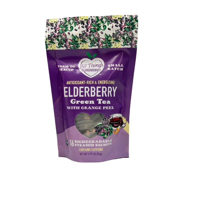 ELDERBERRY GREEN TEA WITH ORANGE PEEL 16PS 56G