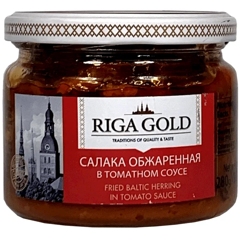 "RIGA GOLD" SALAKA IN TOMATO SAUCE 250G GLASS