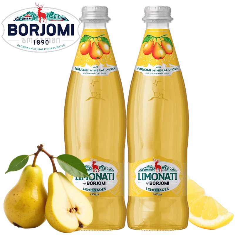 BORJOMI PEAR 500ML GLASS LIMONATI